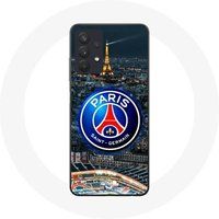 Maniacase Hoesje voor Samsung Galaxy A32 4G psg logo stadion nacht eiffeltoren