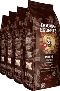 Douwe Egberts Koffiebonen Intens, (2 Kilogram, Intensiteit 07/09, Dark Roast Koffie), 4 x 500 Gram