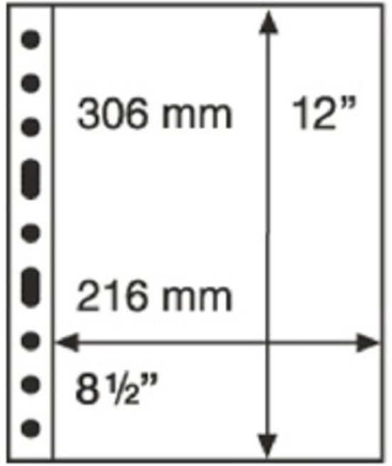 Leuchtturm Opbergbladen 1 C - set van 5 bladen voor A4 formaat documenten - GRANDE