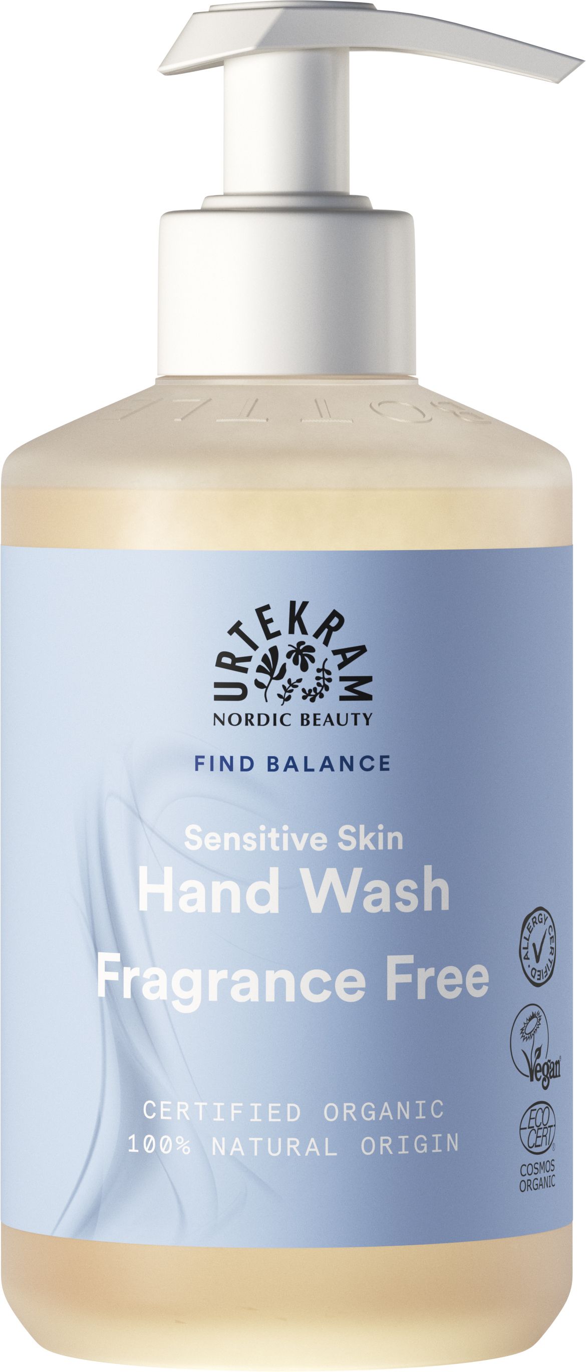 Urtekram Fragrance Free Hand Wash 300 ml - Liquid Soap with Aloe Vera