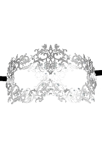 Ouch! Forrest Queen Masquerade Mask - Silver