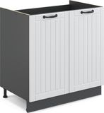 Vicco Fame-Line meuble sous lavabo – 80 cm sans plan de travail Blanc Style champêtre