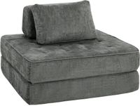 Homcom Vloerstoel - Polyester - 97L x 97B x 70H cm - Grijs