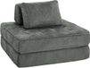 Homcom Chaise de sol - Polyester - 97L x 97l x 70H cm - Gris