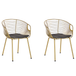 Beliani HOBACK - Chaise de salle à manger - Or - Métal - Set de 2