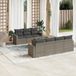 Prolenta Maison Exclusive - Tuinset voor in de tuin, 8-delig, met kussens, grijs, van polyrotan