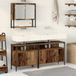 vidaXL Meuble de salle de bain 3 pièces Marron Bois traité
