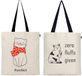 Eco Right Esthetische Canvas Tote Bag voor Dames, Schattig, Trendy en Herbruikbaar, Katoenen Tassen voor School, Winkelen, Sportschool, Bibliotheek en Strand, Perfect voor Boodschappen