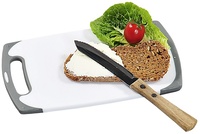 KESPER Kunstof Snijplank met Anti slip functie - Wit / Grijs - 25 x 15 x 1 cm