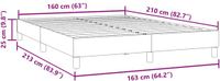 vidaXL Bedframe zonder matras, fluweel, donkerblauw, 160x210 cm