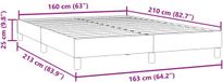 vidaXL Bedframe zonder matras, fluweel, donkerblauw, 160x210 cm