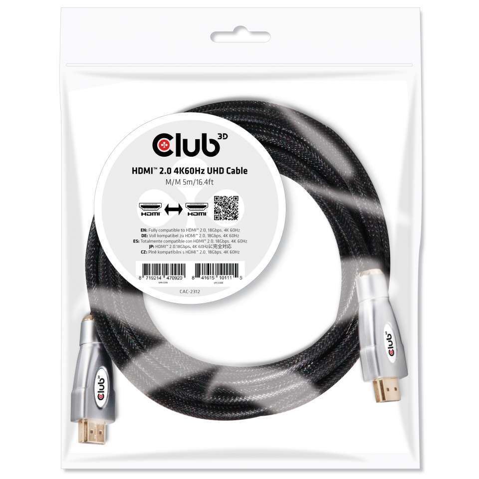 Club 3D HDMI 2.0 4K60Hz UHD Kabel 5 meter