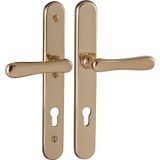 MARCHESI 1023.170.002.S Veiligheidsdeurkrukset ELEGANT/22 op schild PZ88, gepolijst messing
