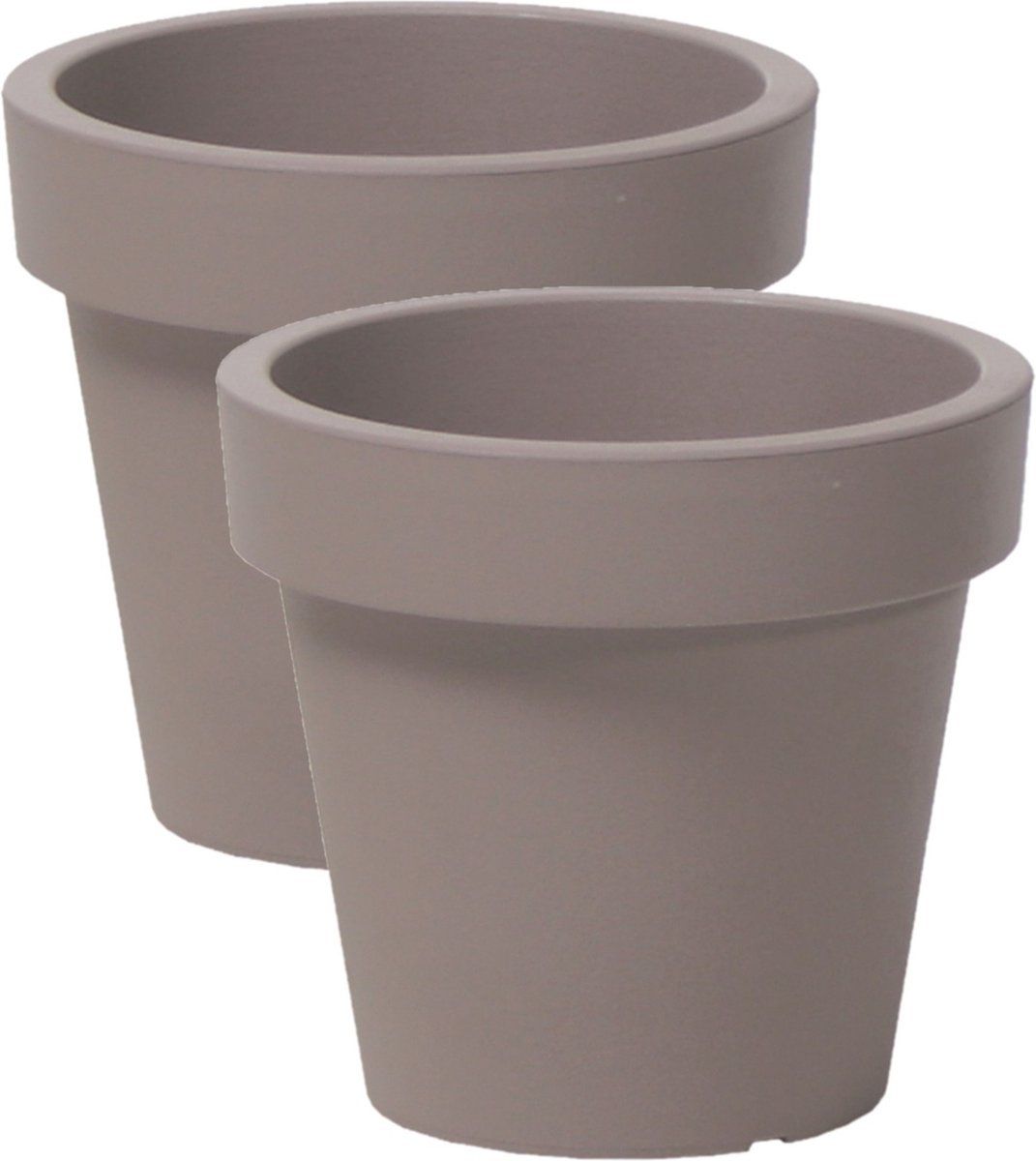 Prosperplast Basic Plantenpot - 16cm - Taupe - Set van 4