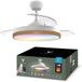 Varin® Smart Plafondventilator met LED verlichting RGBW - Wit/Lichthout - Tuya Wifi - Ø 50cm/108cm
