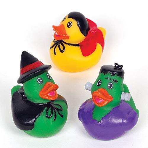 Baker Ross AW941 Rubber Eenden (Pack van 4) -Spooky Arts and Crafts voor Halloween, diverse