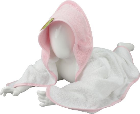 - A&R Babiezzâ„¢ Babycape 100% Katoen Wit/Lichtroze