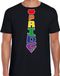Bellatio Decorations Gay Pride shirt - pride stropdas - regenboog - heren - zwart M