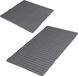 Urban Living Tapis antidérapant pour douche/salle de bain - 2x pièces - caoutchouc - anthracite