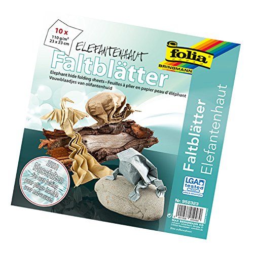 Folia 952323 - vouwbladen olifantenhuid, 23 x 23 cm, 10 vellen, 110 g/m², voor nat vouwen