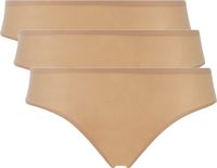 Chantelle Slip SOFTSTRETCH Nude Effen Vrouwen One Size Set van 3