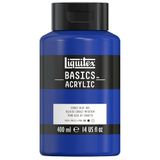 Liquitex Basics 8870324 Monopigmenteerde acrylverf, kunstenaarspigmenten, lichtecht, gemiddelde viscositeit, archiefkwaliteit, zijdeglanzende afwerking, 400ml - Cobalt Blue Hue