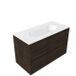 Saniclass Holz Pure Badkamermeubelset - 100x45x73.9cm - Mat Eiken Charcoal