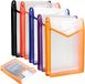 Sans marque Pochette transparente A4 - Avec bouton-pression et perforée