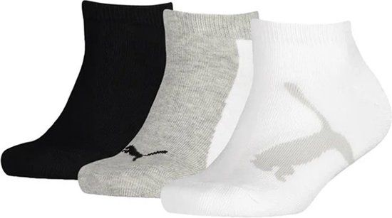 PUMA kids bwt sneaker 3P sokken zwart & grijs (35-38) - 3 paar