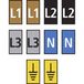 HellermannTyton WIC2-L1,L2,L3,N,Earth-PA66-MIX Markeerclip Opdruk L1, L2, L3, N, Erde 561-02300
