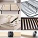 Accessoires pour sommiers à lattes - Un set de 36 pièces, composé de supports, de lattes de rechange et de connecteurs.