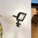 PRIOS Wandlampen buiten - 1licht - Aluminium, kunststof - H: 14.5 cm - zwart, wit - Inclusief lichtbron
