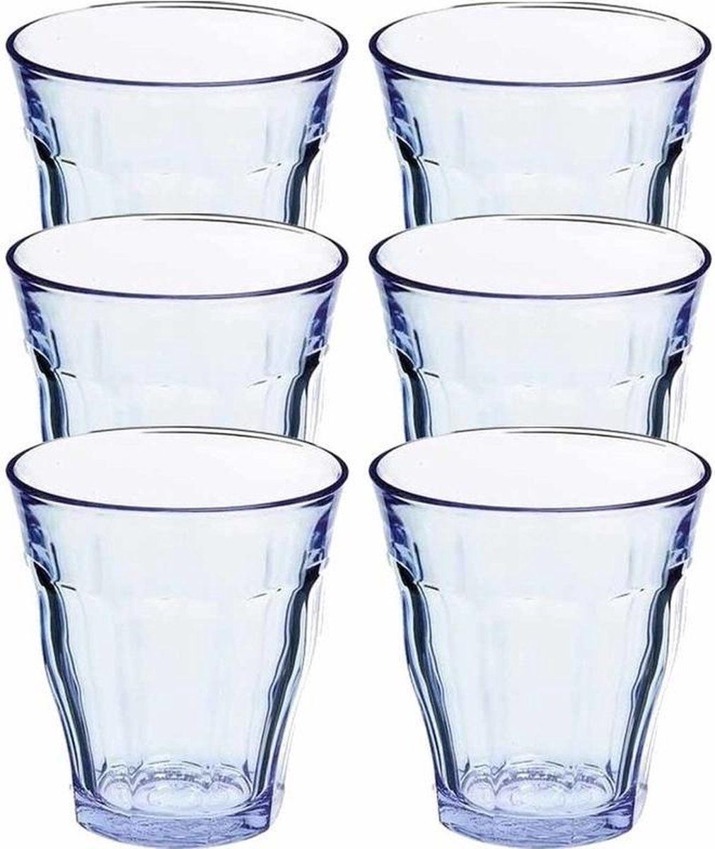 Duralex Picardie Drinkglazen Blauw 310 ml - 6 Stuks