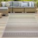 Tapis intérieur et extérieur en sisal, rayé beige et marron, dimensions : 120 x 160 cm