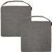Hespéride coussin de chaise Sofia - 2x - 40 x 40 x 4 cm - gris foncé - bouclette - intérieur/extérieur