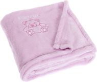Playshoes Fleece deken voor kinderen 75x100cm - Beer - Roze