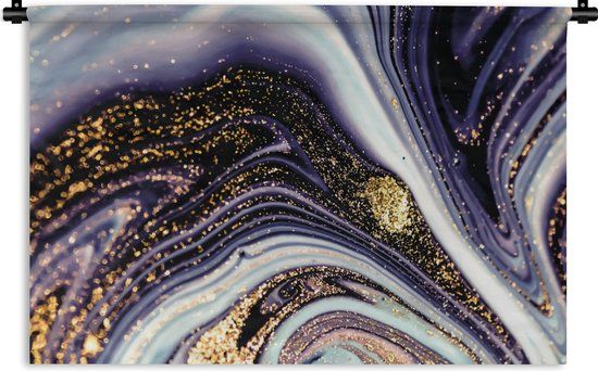 1001Tapestries Wandkleed - Marmer - Paars - Luxe - 180x120 cm - 1001Tapestries