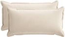 vidaXL Taie d'oreiller 2 pièces bois crème 40 x 70 cm tissu chenille