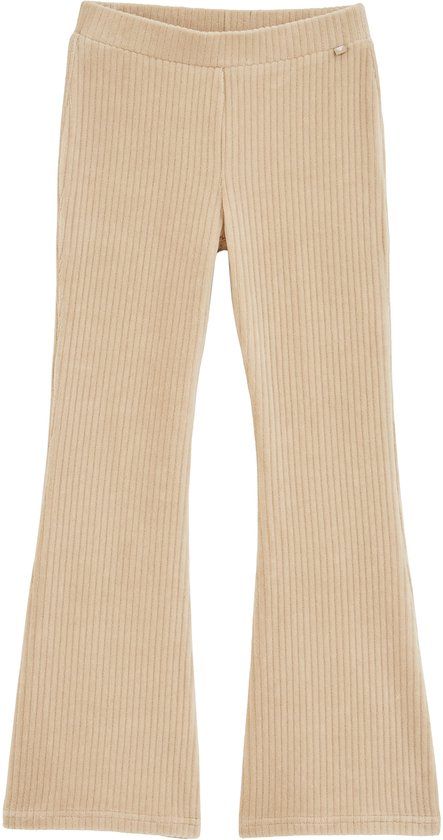 WE Fashion Meisjes velvet flared legging van ribstof