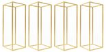 Set de 4 supports de fleurs dorés pour décoration de table