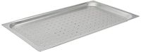 Pentole Agnelli ALMA182F20 Gastronorm-bakvorm van legering 3003, geperforeerd, 2 cm, aluminium, wit, 53 x 32,5 x 2 cm