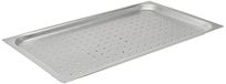 Pentole Agnelli ALMA182F20 Gastronorm-bakvorm van legering 3003, geperforeerd, 2 cm, aluminium, wit, 53 x 32,5 x 2 cm
