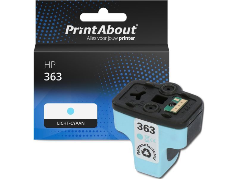PrintAbout Inktcartridge 363 (C8774EE) Licht-cyaan geschikt voor HP