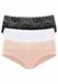 VIVANCE by LASCANA Slip nude / zwart / wit