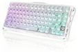 GravaStar Mercury K1 Lite, clavier mécanique sans fil, gaming, disposition ANSI US, 2.4 GHz et Bluetooth, design Crystal Aurora