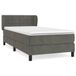 VidaXL Boxspringbed met matras, donkergrijs, 80x200 cm, fluweel