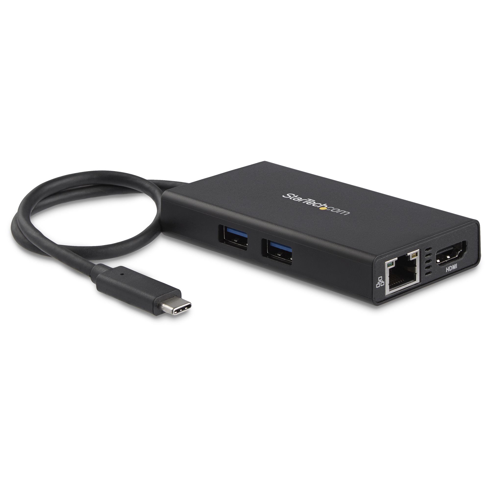 StarTech.com USB-C Multiport Adapter - 4K HDMI, 2x USB-A, 60W PD - Black