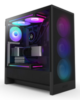 NZXT H5 Flow RGB (2024) - Zwart - Midtowermodel ATX - Zwart