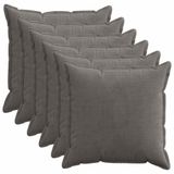 vidaXL Kussensloop 6 st houten donkergrijs 80 x 80 cm corduroy