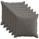 vidaXL Kussensloop 6 st houten donkergrijs 80 x 80 cm corduroy